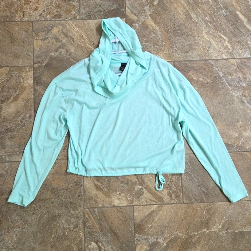 Zella Mint Green Women's Hooded Top XL Prettyβ Fresh Lightweight